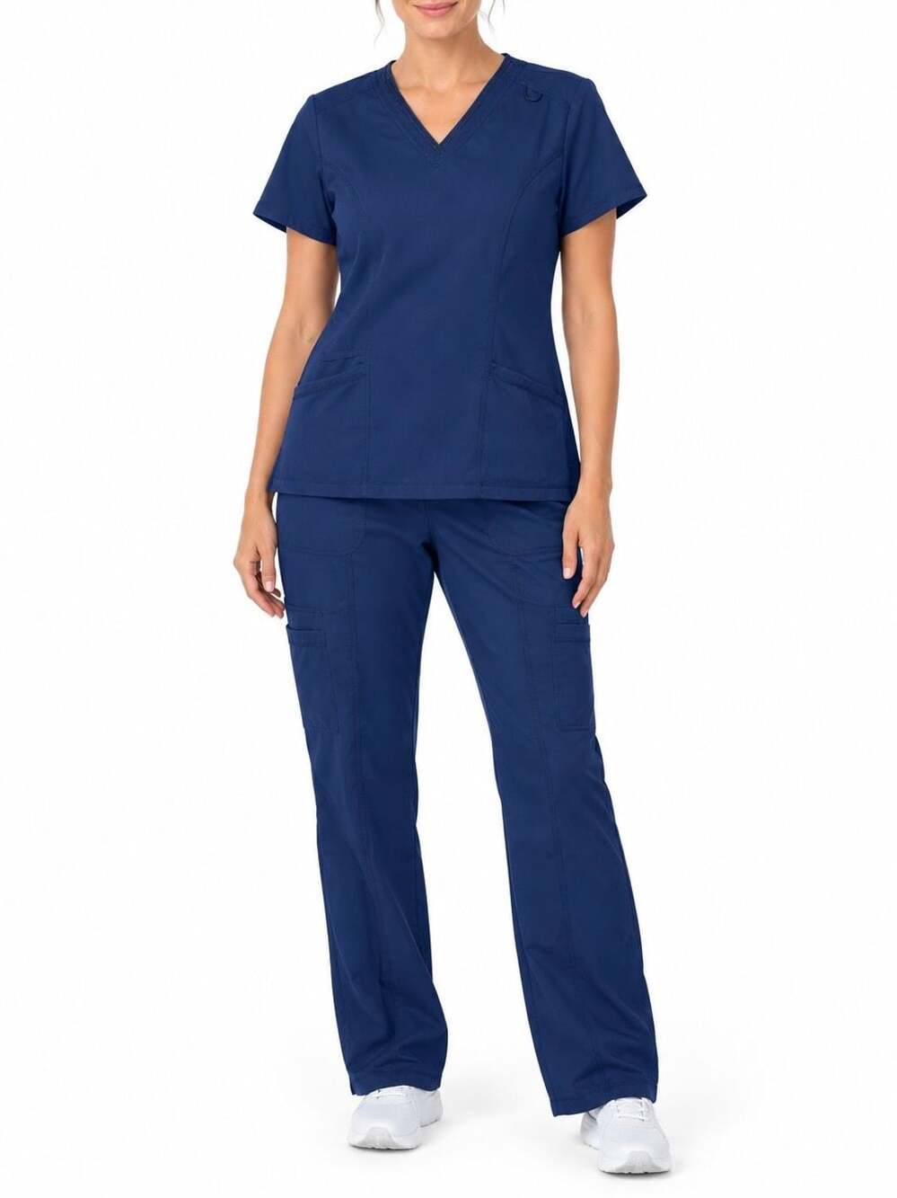 Urbane Impulse Women’s Scrubs Set True Navy Scrub Top & Pants Size M